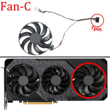 T129215BU T128010BU Graphics Card Cooler Replacement For ASUS Radeon TUF Gaming RX 5600 XT 5700 5700XT X3 EVO OC Cooling Fan
