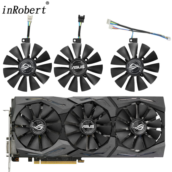 inRobert 87mm T129215SU Graphics Card Cooling Fan for ASUS Strix  GTX980Ti/R9390/RX480/RX580 Video Card Cooler